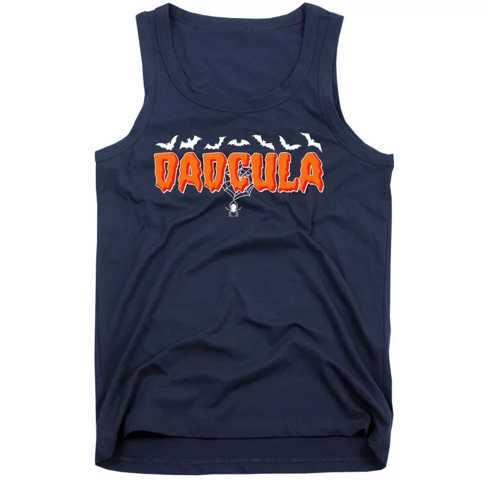 Funny Halloween Dadcula Dracula Tank Top