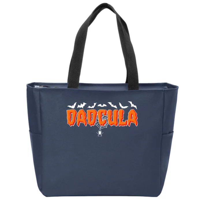 Funny Halloween Dadcula Dracula Zip Tote Bag