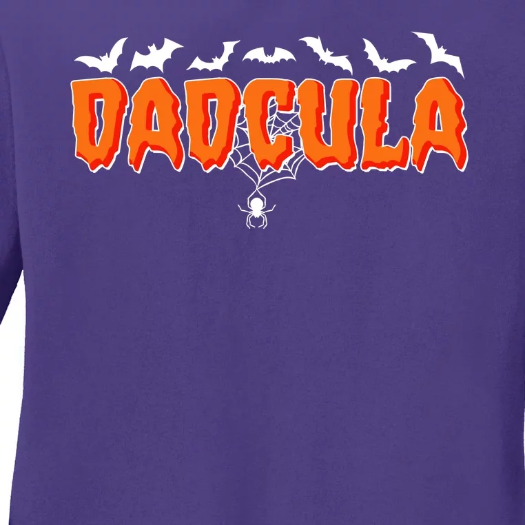 Funny Halloween Dadcula Dracula Ladies Long Sleeve Shirt