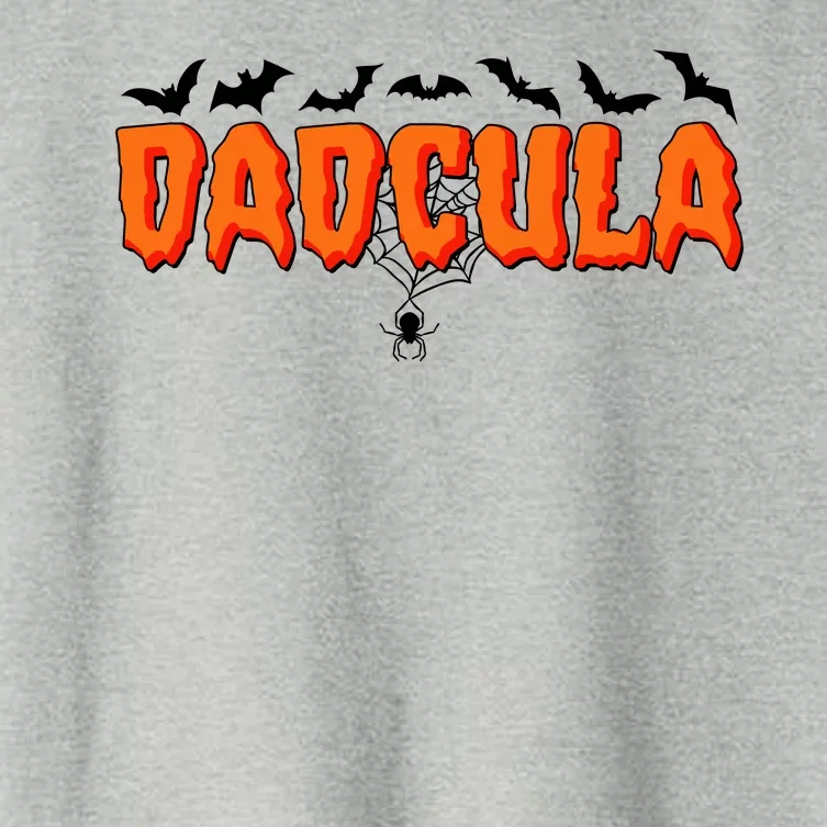 Funny Halloween Dadcula Dracula Women's Crop Top Tee