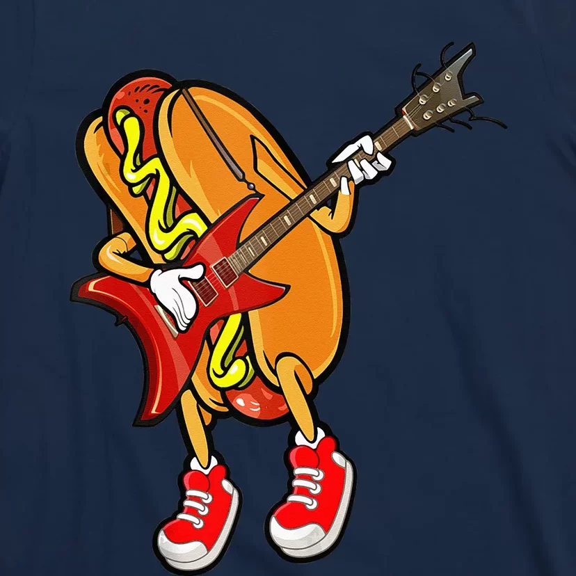 Funny Hot Dog Guitar Player T-Shirt