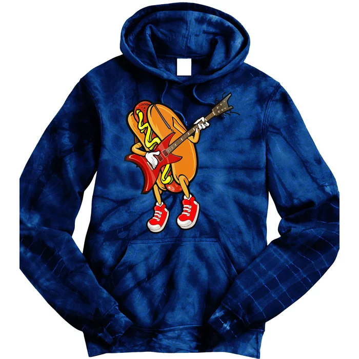 Funny Hot Dog Guitar Player Tie Dye Hoodie