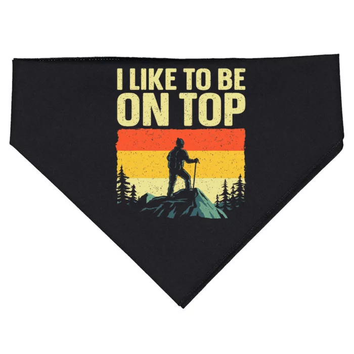 Funny Hiking Design For Women Hiker Hike Mountain Hikingd USA-Made Doggie Bandana