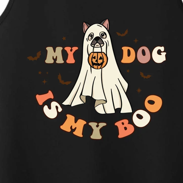 Funny Halloween Dog Ghost Pumpkin My Dog Is My Boo Dog Lover Cute Gift Performance Tank