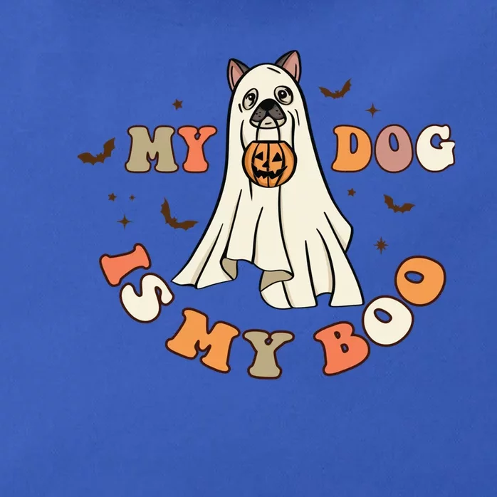 Funny Halloween Dog Ghost Pumpkin My Dog Is My Boo Dog Lover Cute Gift Zip Tote Bag