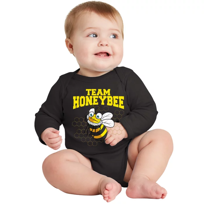 Funny Honeybee Design Bee Lovers Squad Baby Long Sleeve Bodysuit