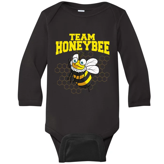 Funny Honeybee Design Bee Lovers Squad Baby Long Sleeve Bodysuit