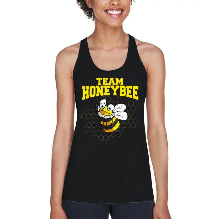 Funny Honeybee Design Bee Lovers Squad Women's Racerback Tank