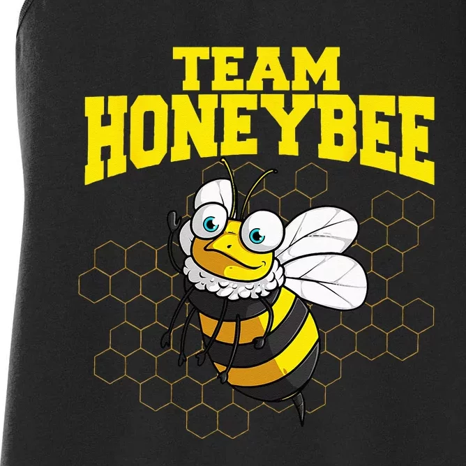 Funny Honeybee Design Bee Lovers Squad Women's Racerback Tank