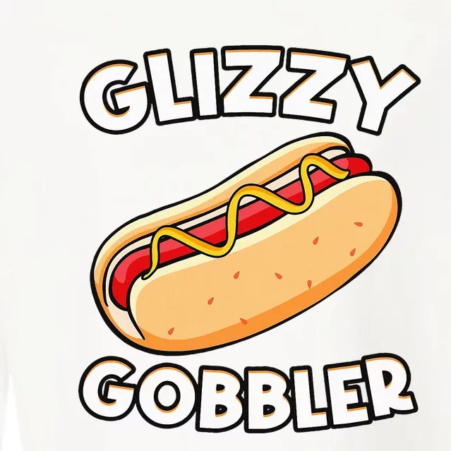 Funny Hot Dog Glizzy Gobbler Number One Glizzy Gladiator Cropped Pullover Crew