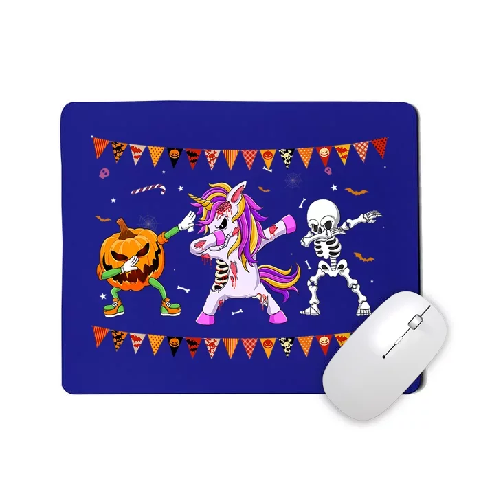 Funny Halloween Dabbing Skeleton Unicorn Zombie Pumpkin Dab Funny Gift Mousepad