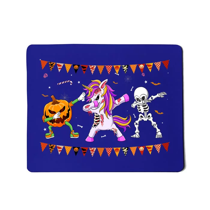 Funny Halloween Dabbing Skeleton Unicorn Zombie Pumpkin Dab Funny Gift Mousepad