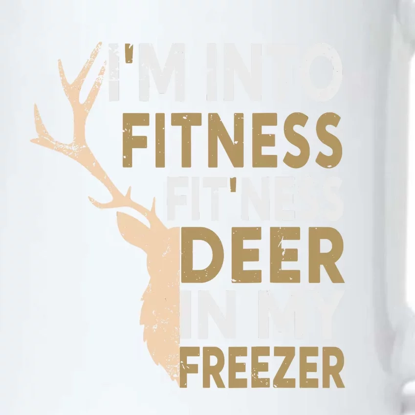 Funny Hunter Dad Im Into Fitness Deer Freezer Hunting Black Color Changing Mug