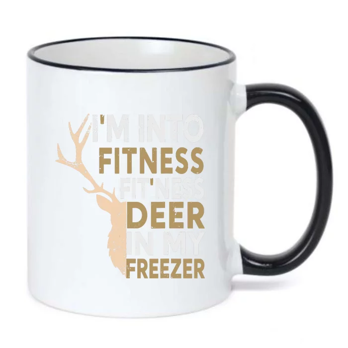 Funny Hunter Dad Im Into Fitness Deer Freezer Hunting Black Color Changing Mug