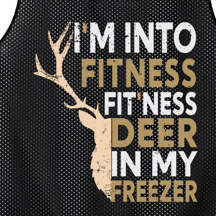 Funny Hunter Dad Im Into Fitness Deer Freezer Hunting Mesh Reversible Basketball Jersey Tank