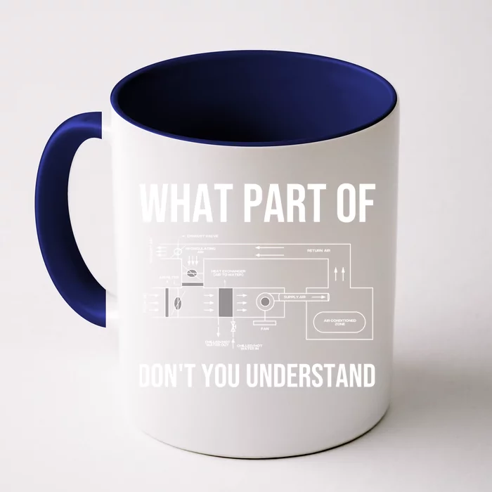 Funny Hvac Design Dad Hvac Installer Engineers Tech Gift Front & Back Coffee Mug