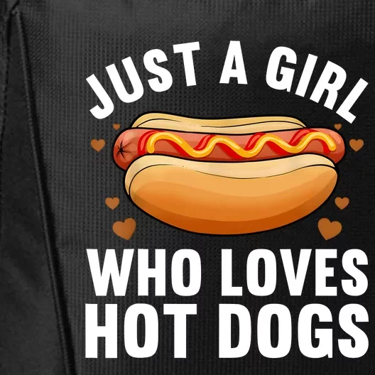 Funny Hot Dog Design Girls Food Hotdog Lovers City Backpack