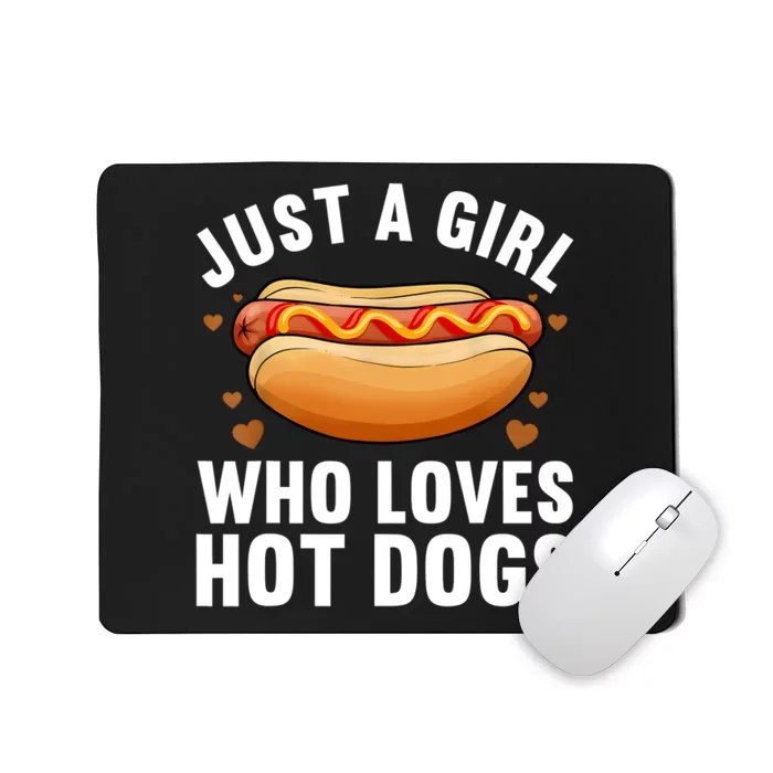 Funny Hot Dog Design Girls Food Hotdog Lovers Mousepad