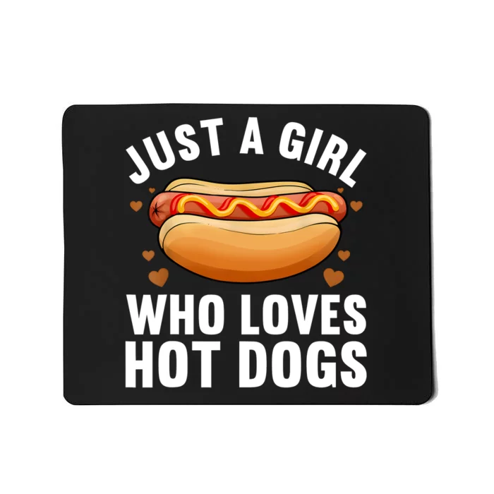 Funny Hot Dog Design Girls Food Hotdog Lovers Mousepad