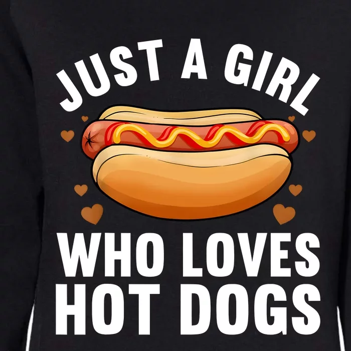 Funny Hot Dog Design Girls Food Hotdog Lovers Womens California Wash Sweatshirt