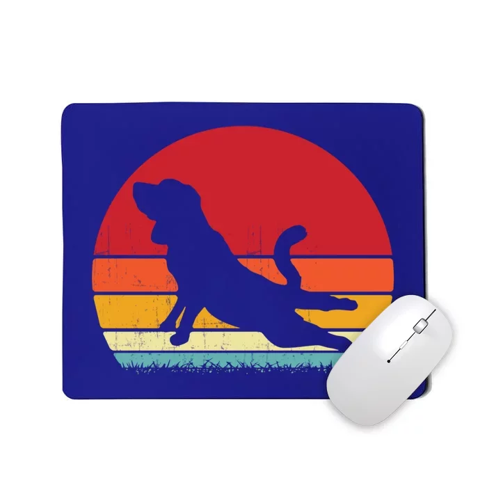 Funny Hound Dogs Owner Beagle Yoga Pose Yoga Lovers Gift Mousepad