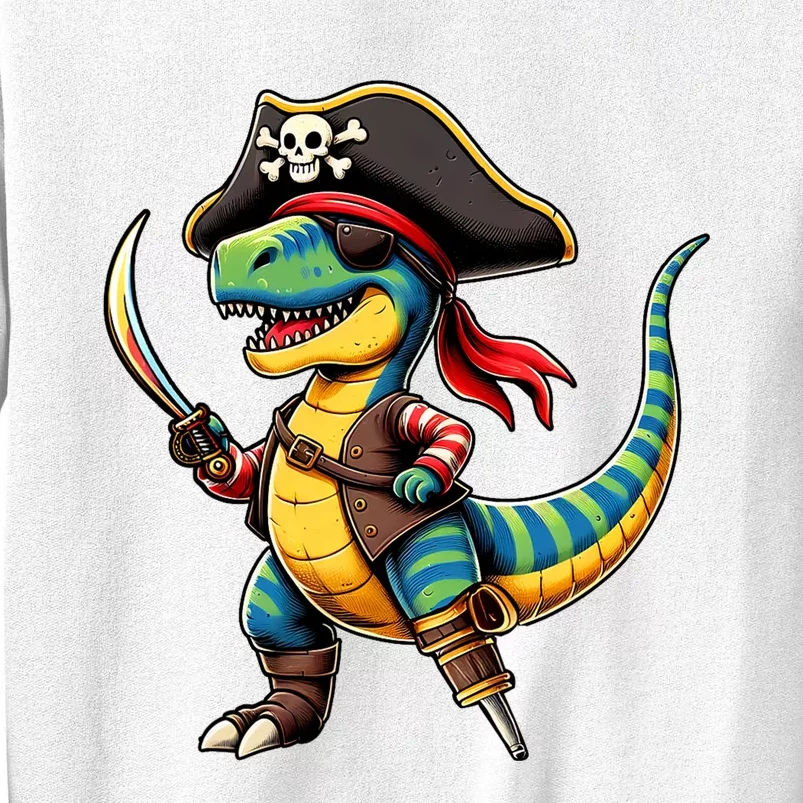 Funny Halloween Dinosaur Trex Pirate Sweatshirt