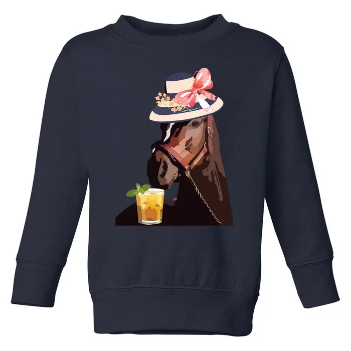 Funny Horse Derby Party Toddler Sweatshirt