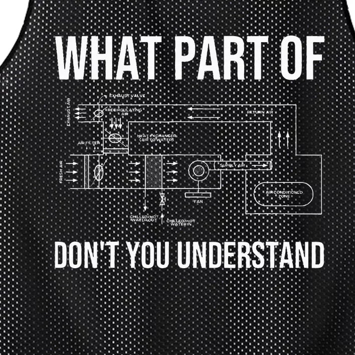 Funny HVAC Design For Dad HVAC Installer Engineers Tech Mesh Reversible Basketball Jersey Tank