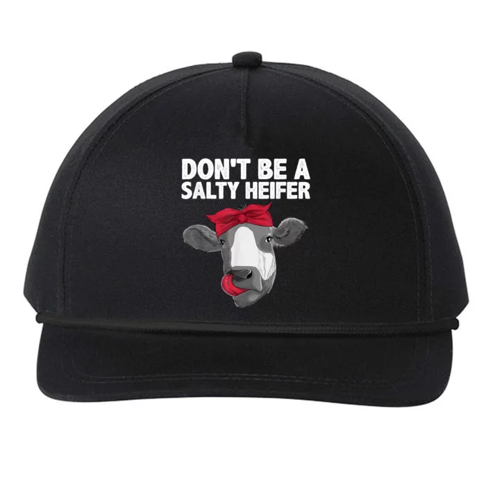 Funny Heifer Design For Women Girls Heifer Dairy Cow Lovers Snapback Five-Panel Rope Hat