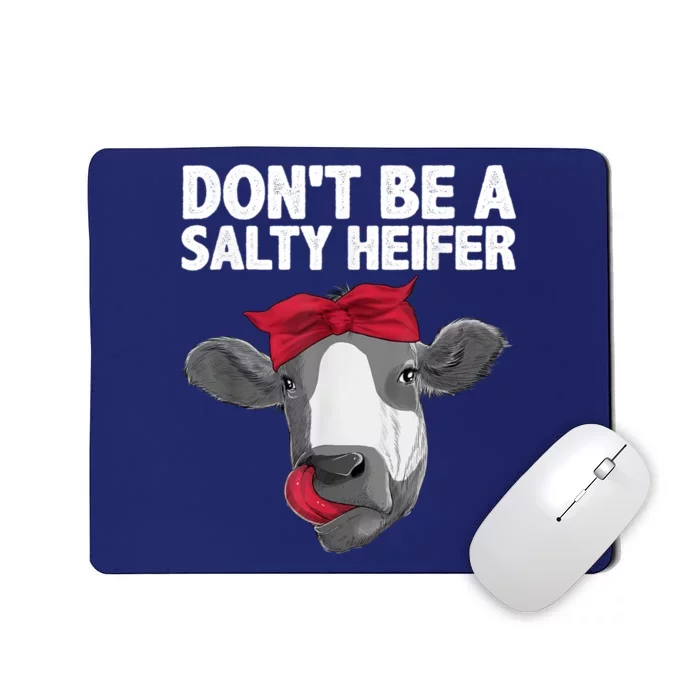 Funny Heifer Design For Women Girls Heifer Dairy Cow Lovers Mousepad