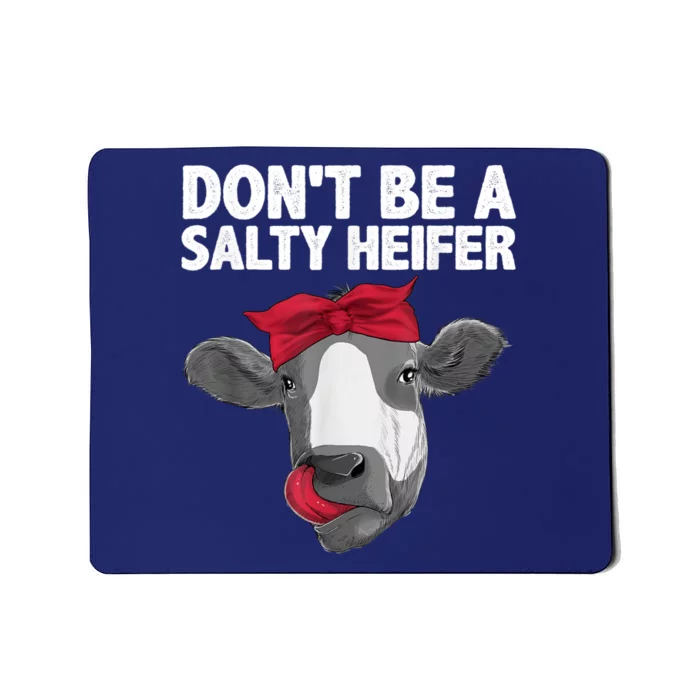 Funny Heifer Design For Women Girls Heifer Dairy Cow Lovers Mousepad