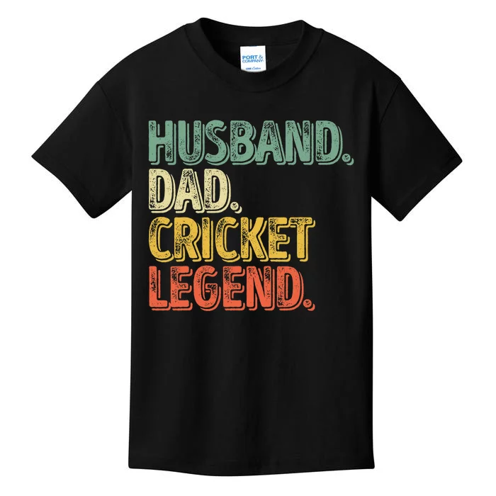 funny husband dad Cricket legend vintage retro Kids T-Shirt