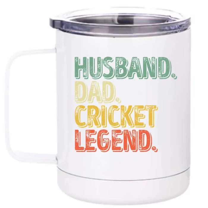 funny husband dad Cricket legend vintage retro Front & Back 12oz Stainless Steel Tumbler Cup