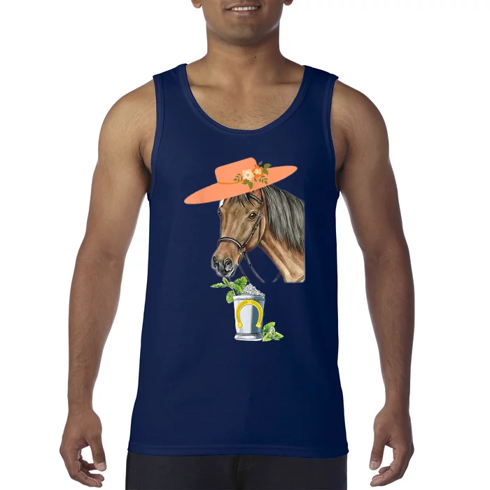 Funny Horse Derby Party Tank Top