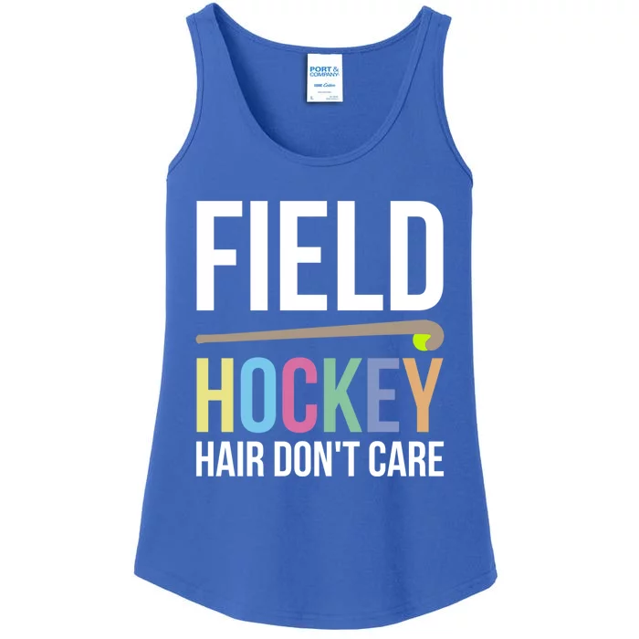 Fieldhockey Hair Dont Care Field Hockey Gift Ladies Essential Tank