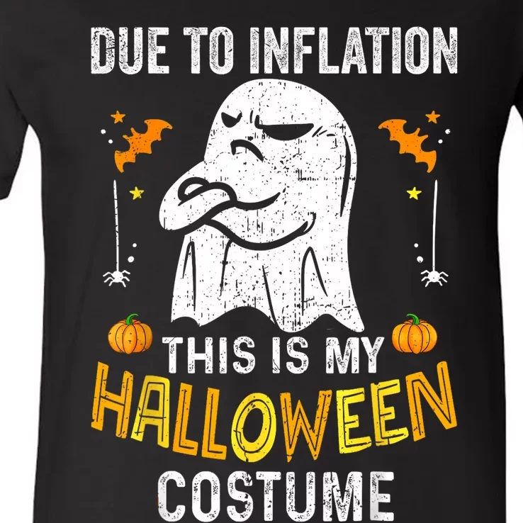 Funny Halloween Due To Inflation This Is My Halloween Costume V-Neck T-Shirt