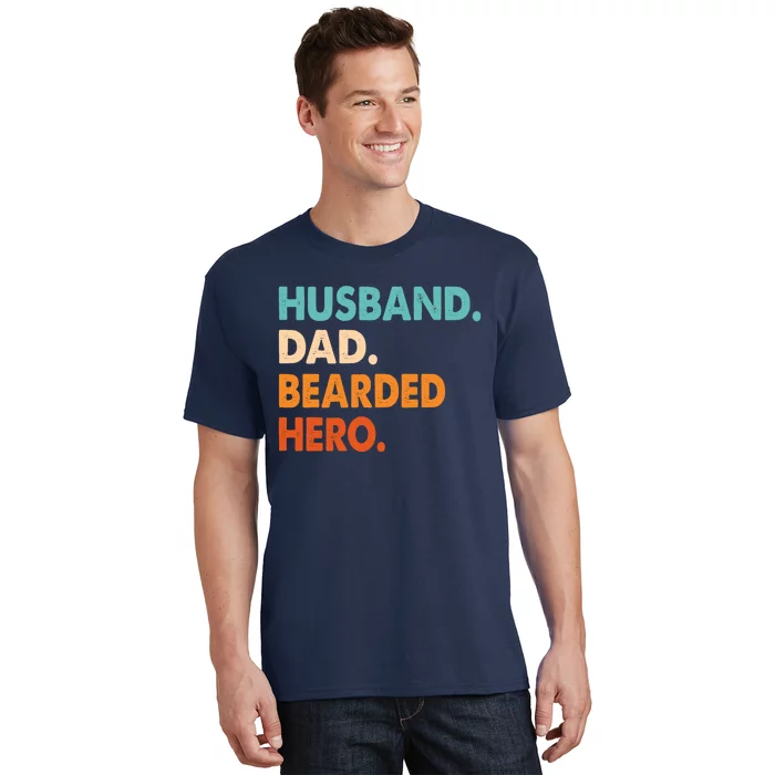 Funny Husband Dad Beard Legend Vintage Bearded T-Shirt