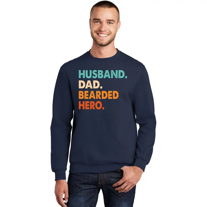 Funny Husband Dad Beard Legend Vintage Bearded Tall Sweatshirt