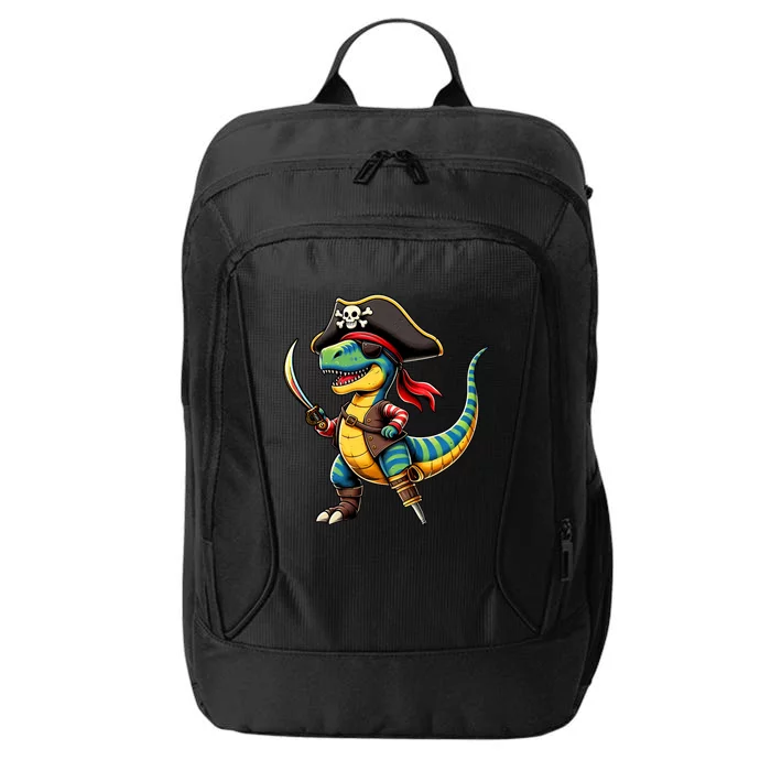 Funny Halloween Dinosaur Trex Pirate City Backpack