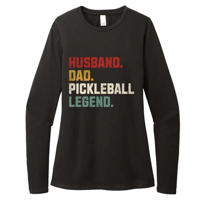 Funny Husband Dad Pickleball Legend FatherS Day Gift Womens CVC Long Sleeve Shirt