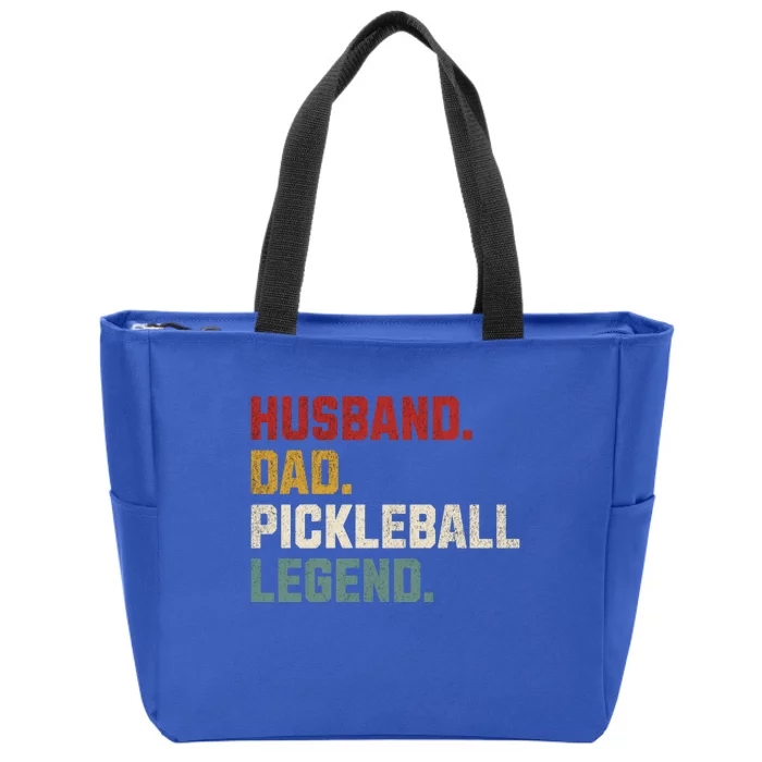 Funny Husband Dad Pickleball Legend FatherS Day Gift Zip Tote Bag