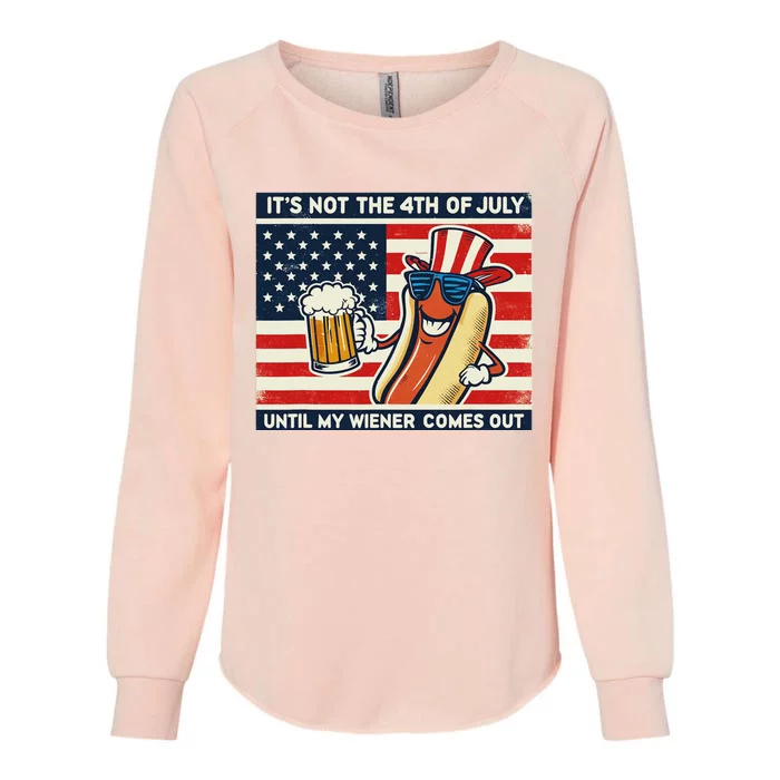 Funny Hot Dog 4th Of July Wiener Womens California Wash Sweatshirt