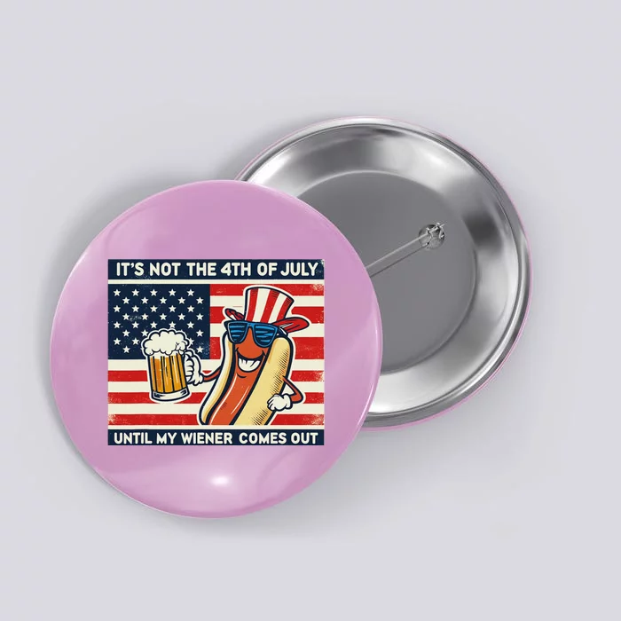 Funny Hot Dog 4th Of July Wiener Button