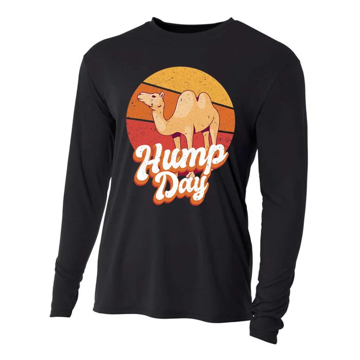 Funny Hump Day Camel Retro Vintage Camel Lovers Cooling Performance Long Sleeve Crew