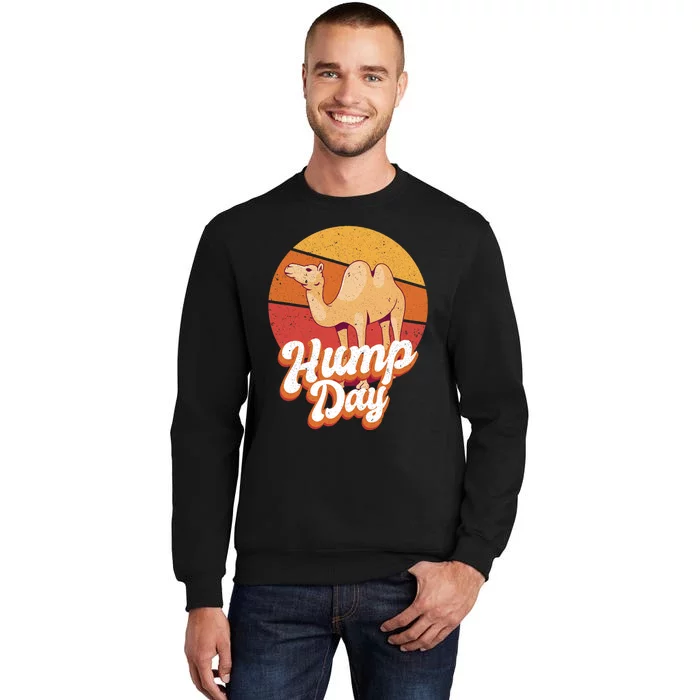 Funny Hump Day Camel Retro Vintage Camel Lovers Tall Sweatshirt