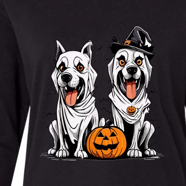 Funny Halloween Dog Ghost Mummy Dog Lover Matching Family Gift Womens Cotton Relaxed Long Sleeve T-Shirt