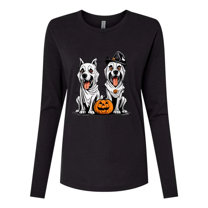 Funny Halloween Dog Ghost Mummy Dog Lover Matching Family Gift Womens Cotton Relaxed Long Sleeve T-Shirt