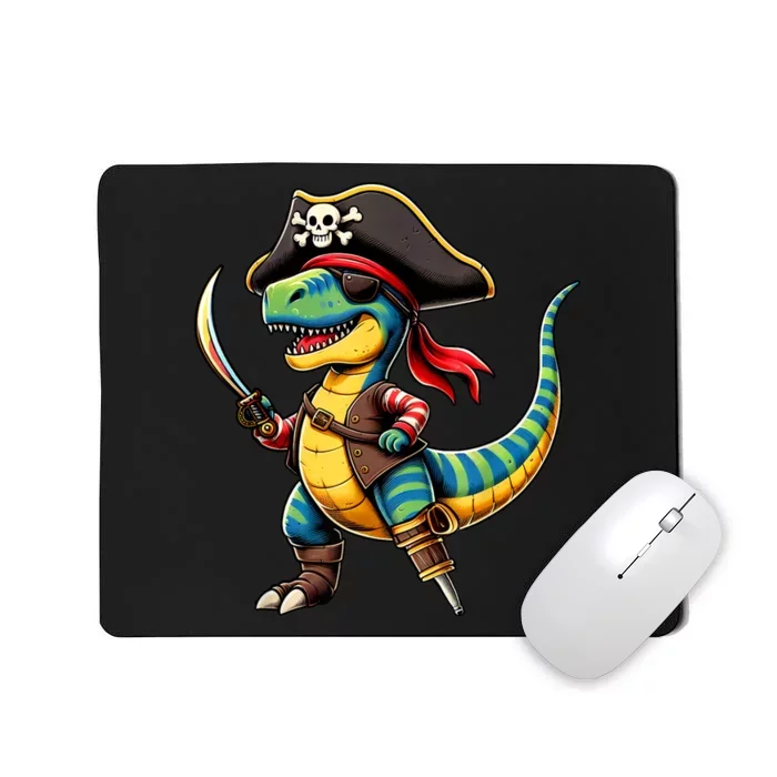 Funny Halloween Dinosaur Trex Pirate Mousepad