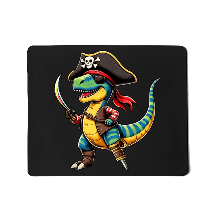 Funny Halloween Dinosaur Trex Pirate Mousepad