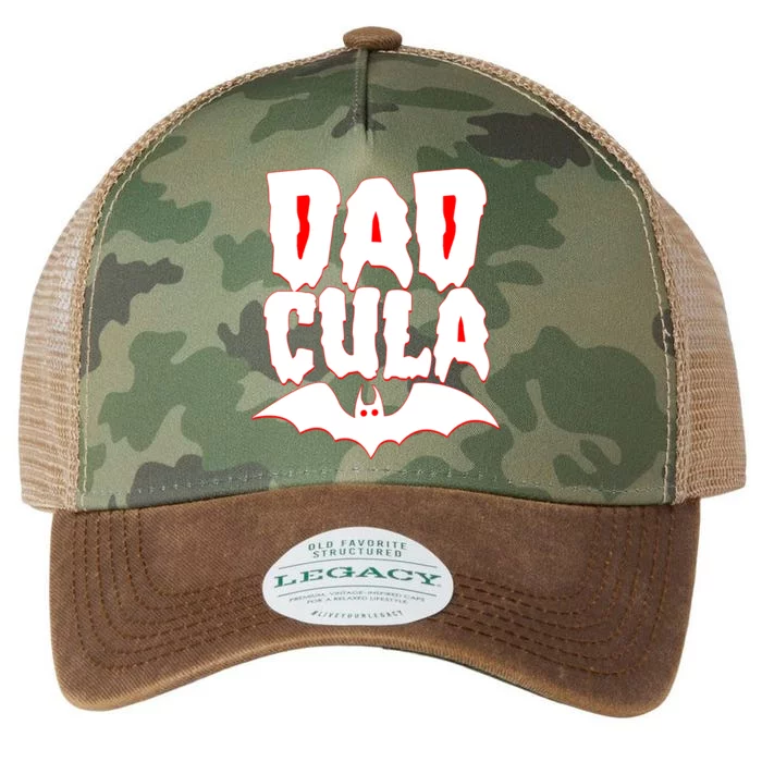 Funny Halloween Dadcula Dracula Legacy Tie Dye Trucker Hat